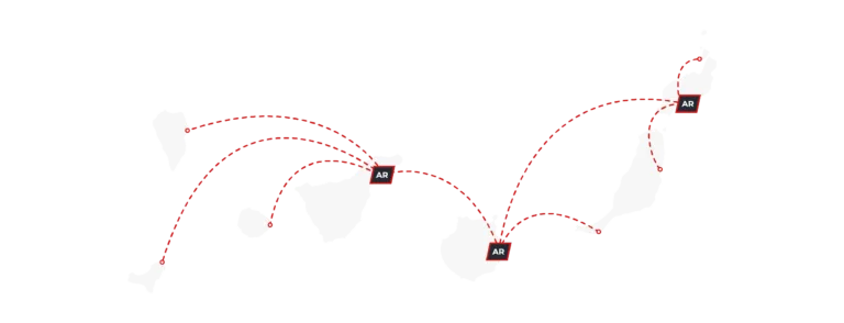 Mapa ubicaciones Autos Roso en Canarias